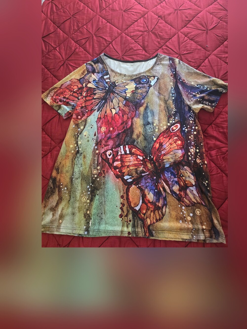 Butyerfly Print Top